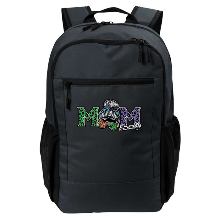 Mom Life Mothers Day Hair Bun Daily Commute Backpack