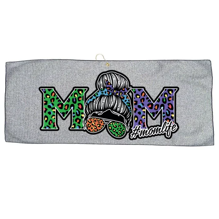 Mom Life Mothers Day Hair Bun Large Microfiber Waffle Golf Towel