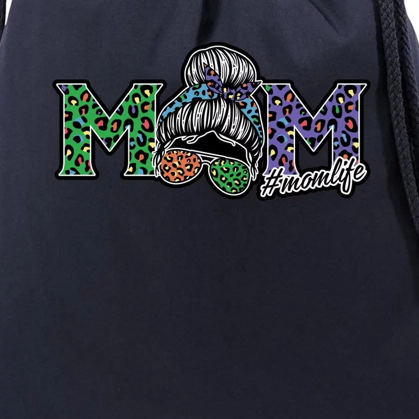 Mom Life Mothers Day Hair Bun Drawstring Bag