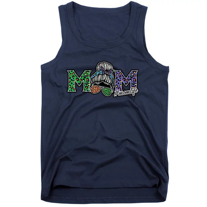 Mom Life Mothers Day Hair Bun Tank Top