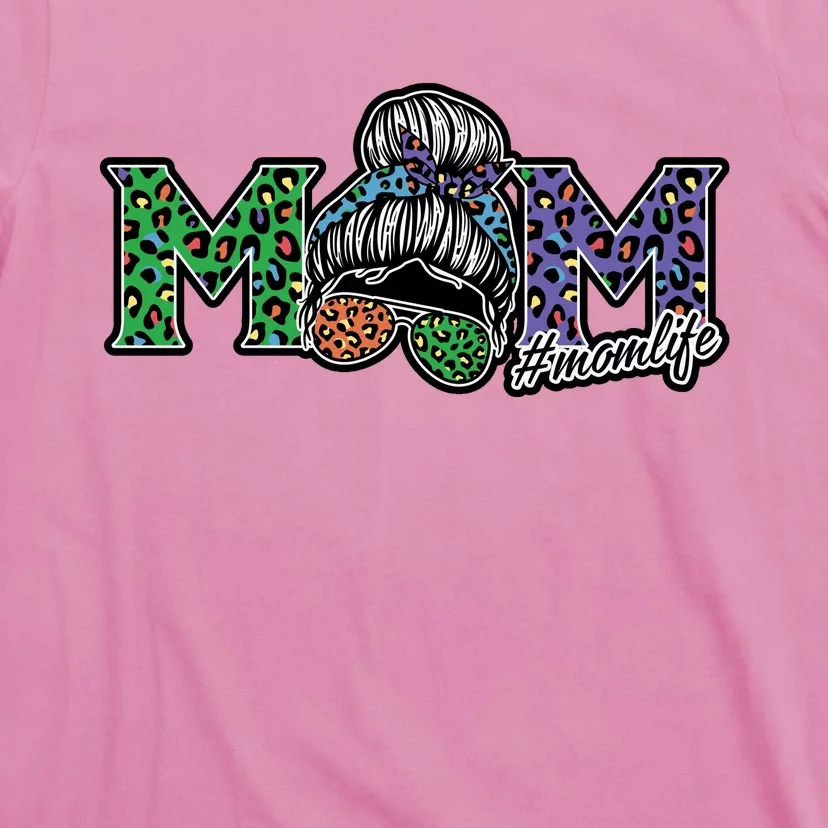 Mom Life Mothers Day Hair Bun T-Shirt