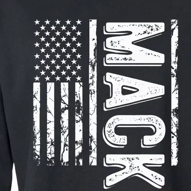 M.A.C.K Last Name Funny Surname Team Family Cropped Pullover Crew