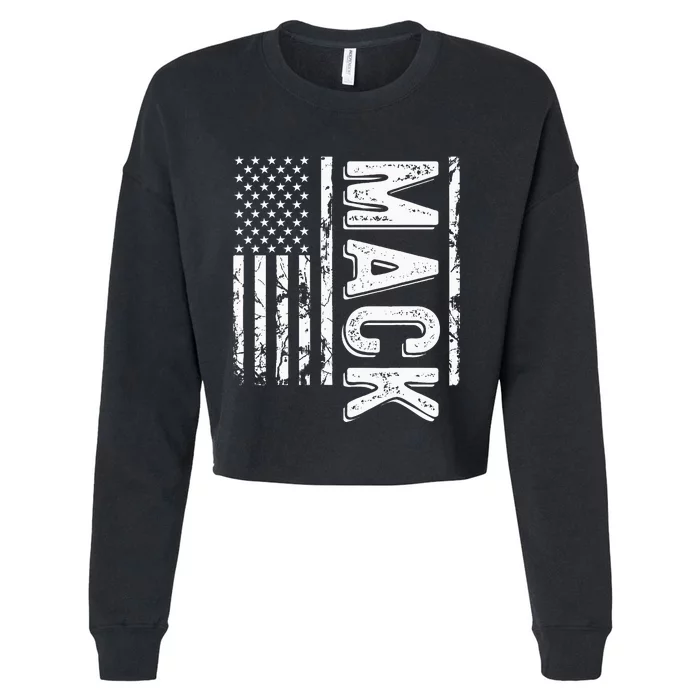 M.A.C.K Last Name Funny Surname Team Family Cropped Pullover Crew