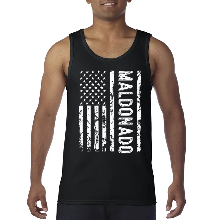 Maldonado Last Name Funny Surname Team Family Reunion Tank Top