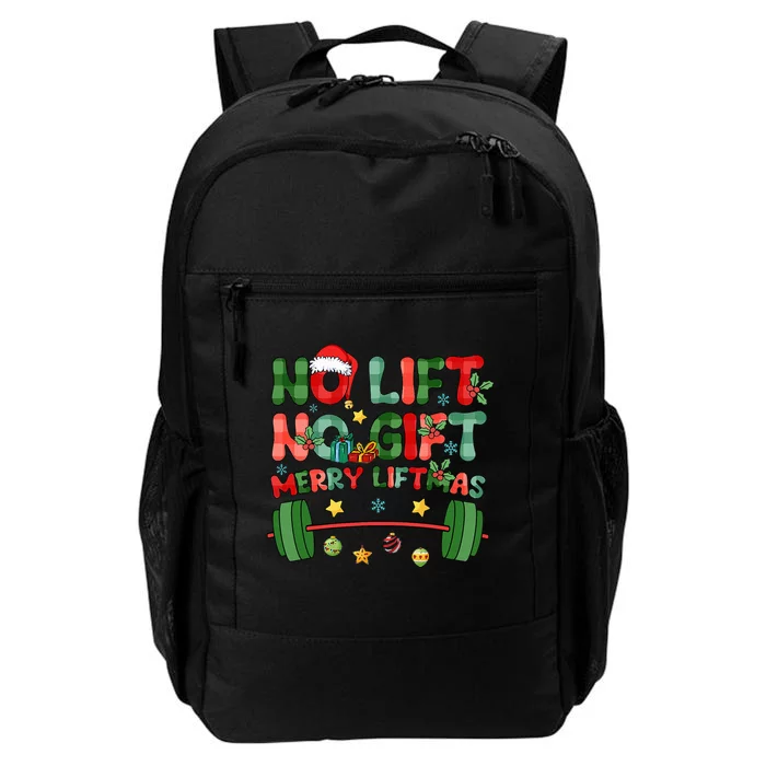 Merry Liftmas No Lift No Christmas Presents Gym Workout Xmas Daily Commute Backpack