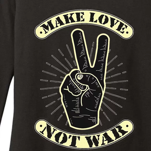 Make Love Not War Peace Freedom Womens CVC Long Sleeve Shirt