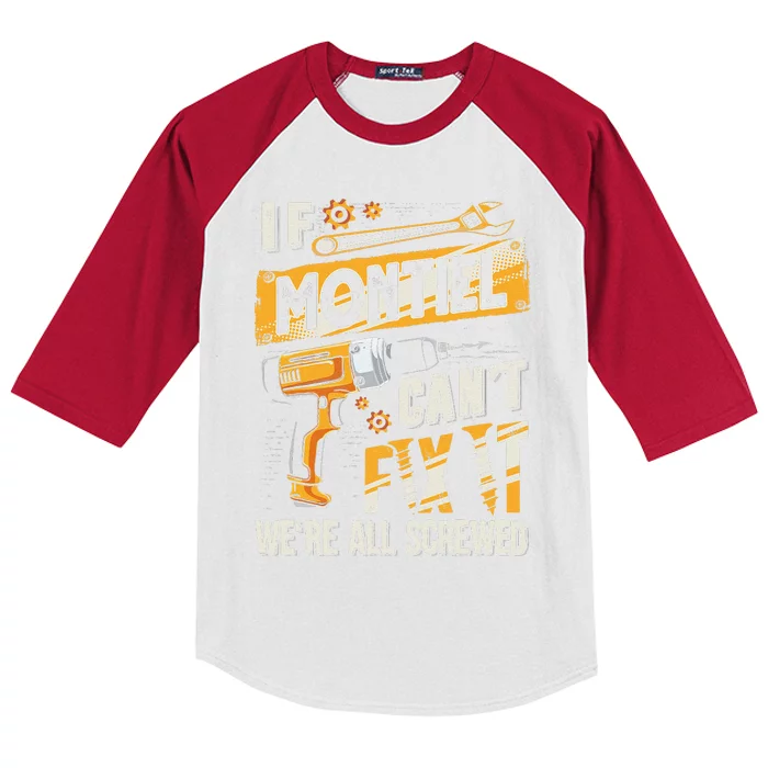 Montiel Last Name If Montiel CanT Fix It Kids Colorblock Raglan Jersey