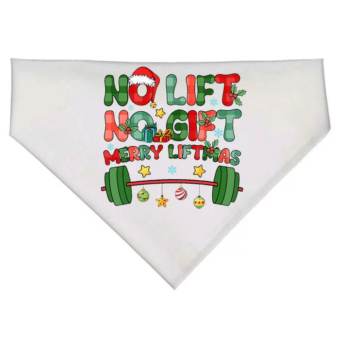 Merry Liftmas No Lift No Christmas Presents Gym Workout Xmas USA-Made Doggie Bandana