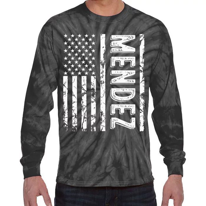 Mendez Last Name Funny Surname Team Mendez Family Reunion Tie-Dye Long Sleeve Shirt