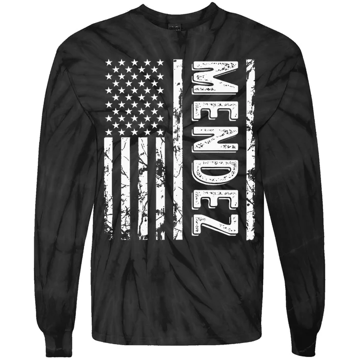 Mendez Last Name Funny Surname Team Mendez Family Reunion Tie-Dye Long Sleeve Shirt