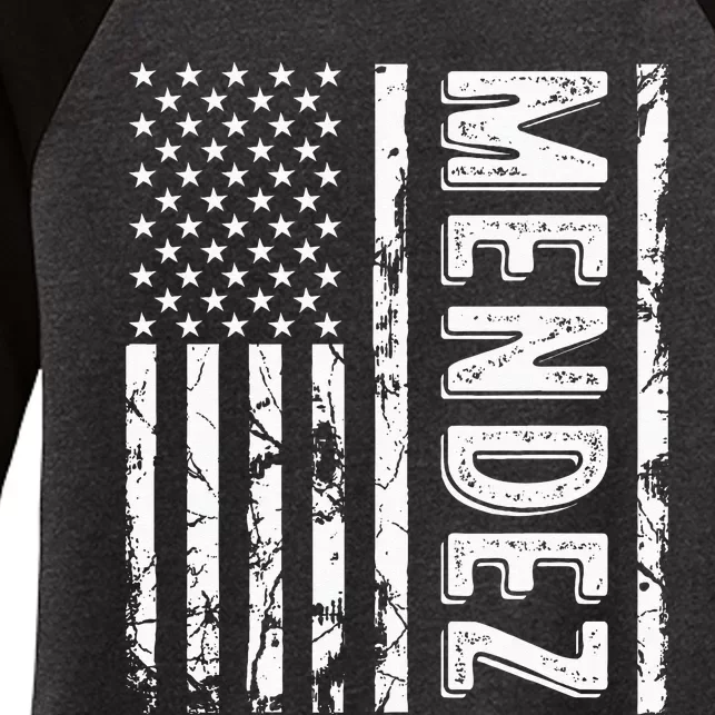 Mendez Last Name Funny Surname Team Mendez Family Reunion Women's Tri-Blend 3/4-Sleeve Raglan Shirt