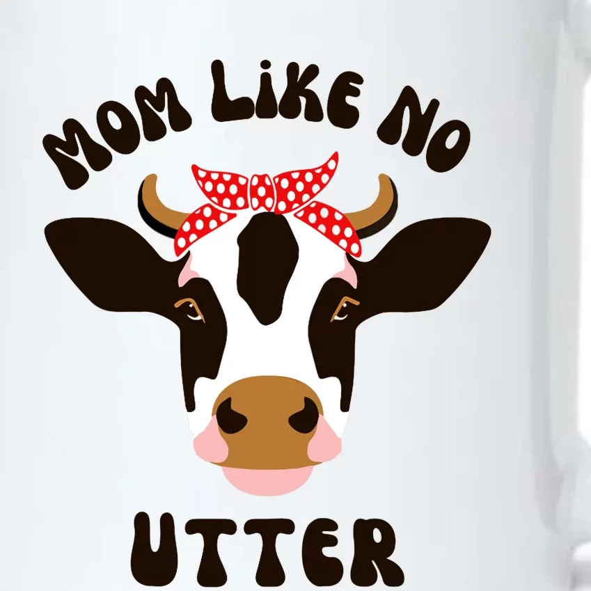 Mom Like No Utter Funny Mother's Day Animal Pun Farm Cow Raglan Baseball Tee Black Color Changing Mug