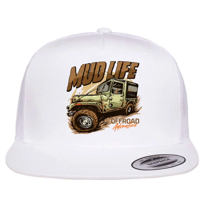 Mud Life Off Roading Offroad 4x4 Suv Flat Bill Trucker Hat