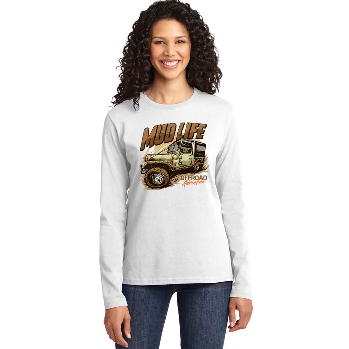 Mud Life Off Roading Offroad 4x4 Suv Ladies Long Sleeve Shirt