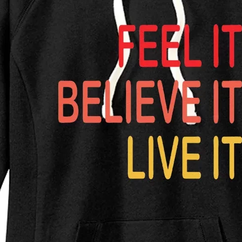 Manifest Law Of Attraction Feel Good Vortex Powerful Life Women's Fleece Hoodie