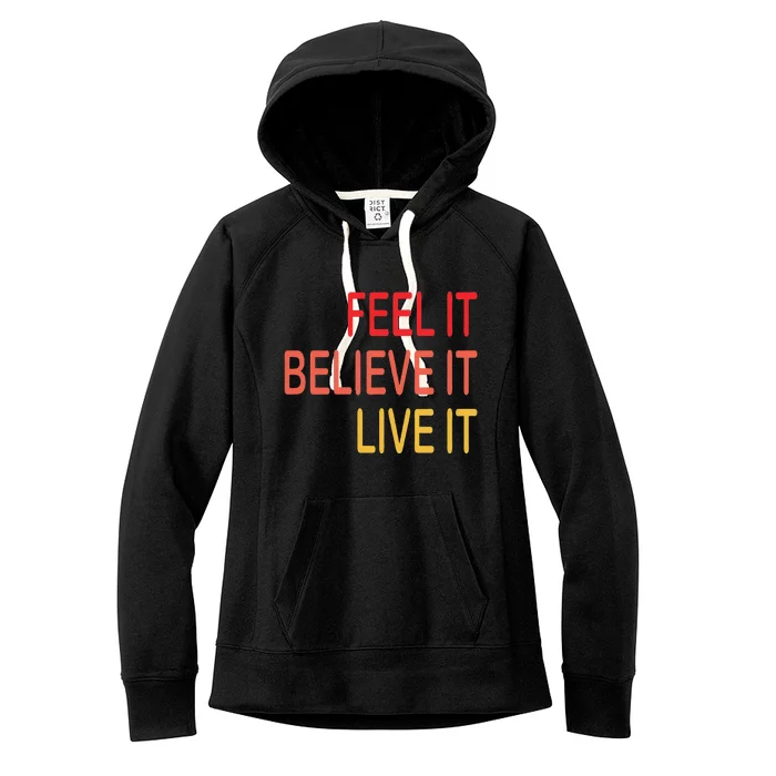 Manifest Law Of Attraction Feel Good Vortex Powerful Life Women's Fleece Hoodie