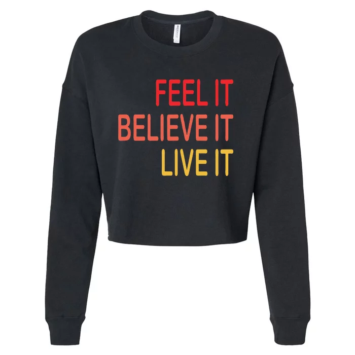 Manifest Law Of Attraction Feel Good Vortex Powerful Life Cropped Pullover Crew