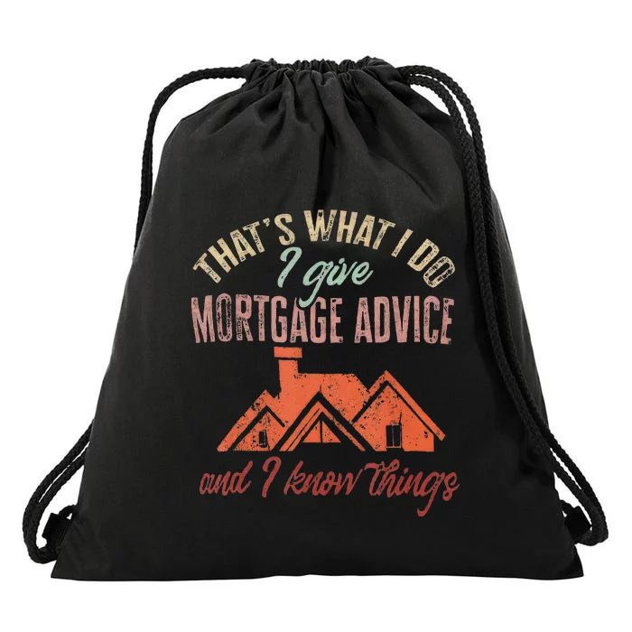 Mortgage Loan Officer Give Mortgage Advice And I Drawstring Bag