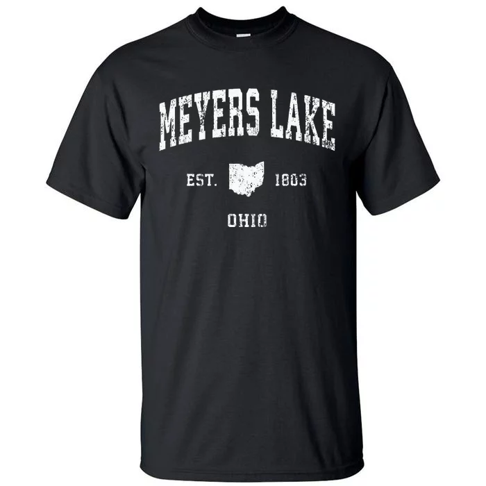 Meyers Lake Ohio Oh Vintage Athletic Sports Design Tall T-Shirt