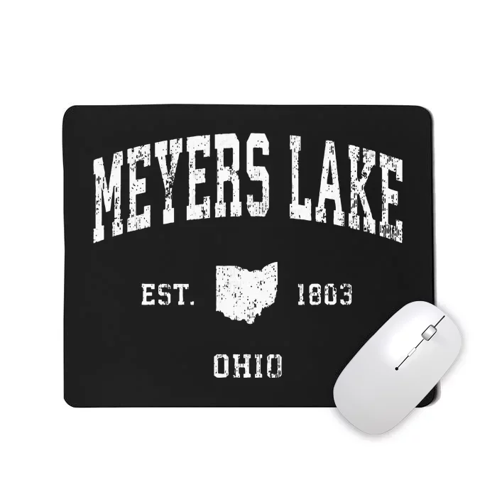 Meyers Lake Ohio Oh Vintage Athletic Sports Design Mousepad