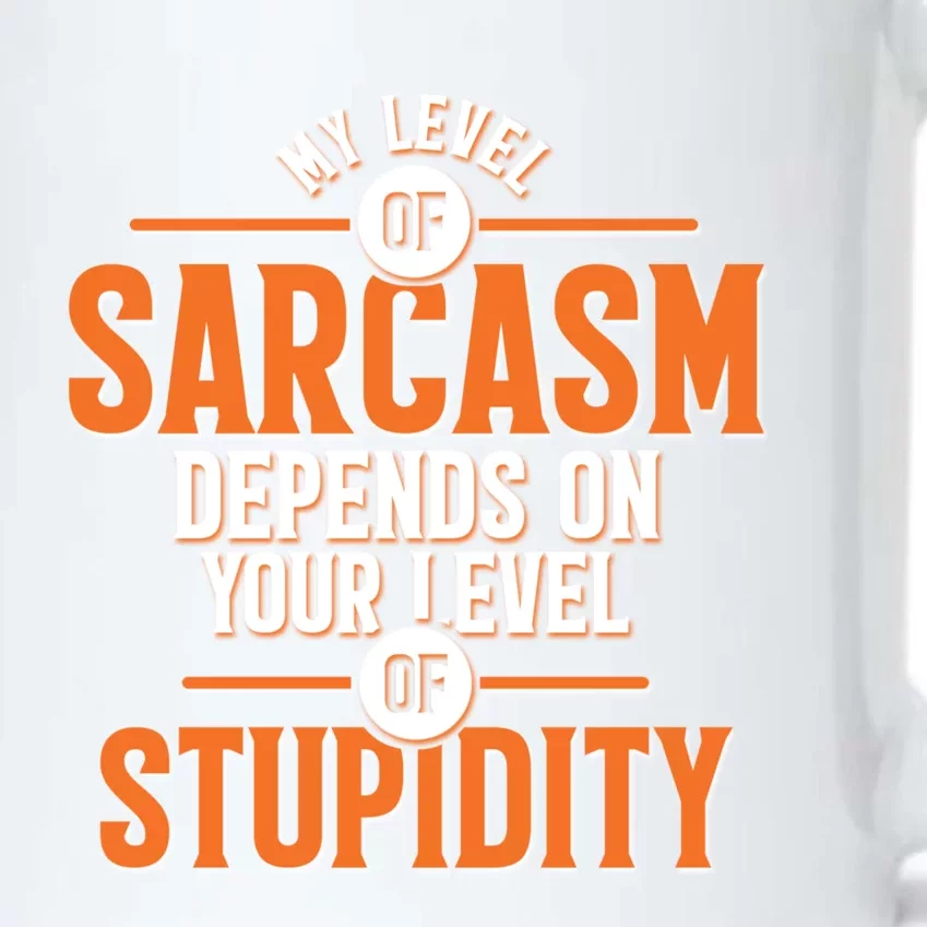 My Level Of Sarcasm Depends On Your Level Of Stupidity Black Color Changing Mug