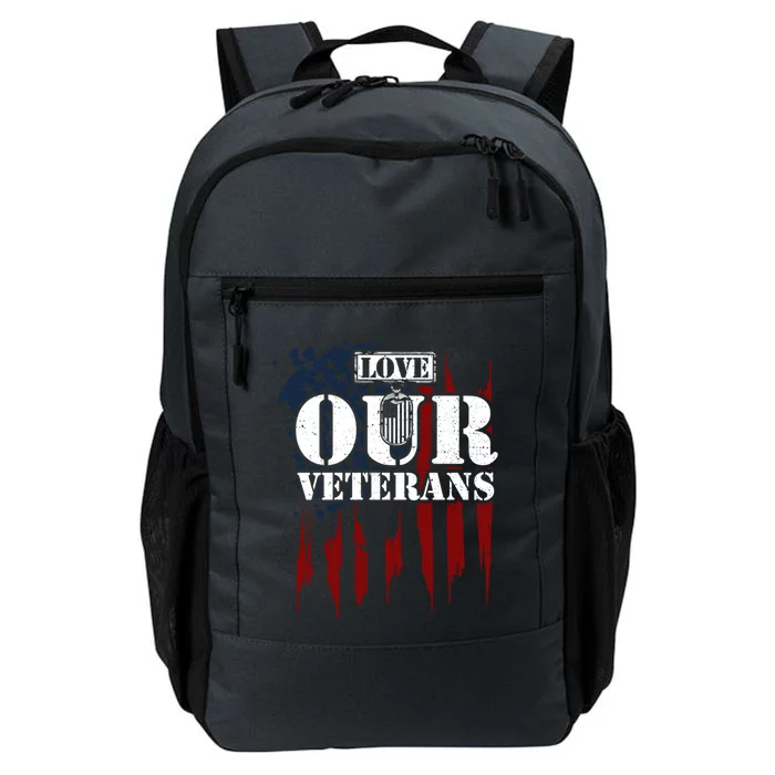 Military: Love Our Veterans Gift Veteran Sayings Meaningful Gift Daily Commute Backpack