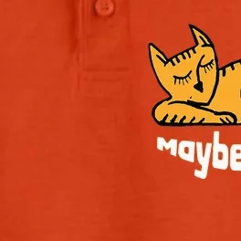 Maybe Later Procrastination Cat Graphic Dry Zone Grid Performance Polo