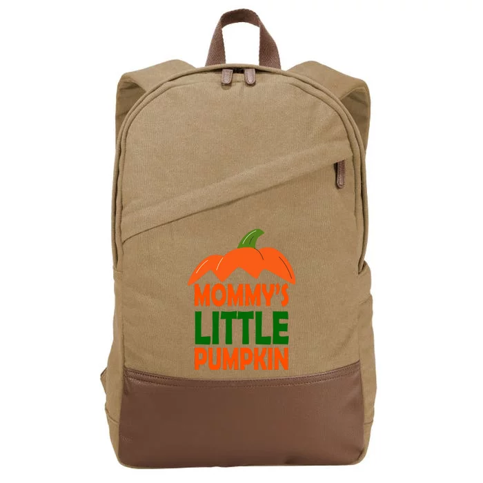 Mommys Little Pumpkin Halloween Cute Cotton Canvas Backpack