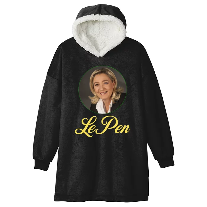 Marine Le Pen France Hooded Wearable Blanket