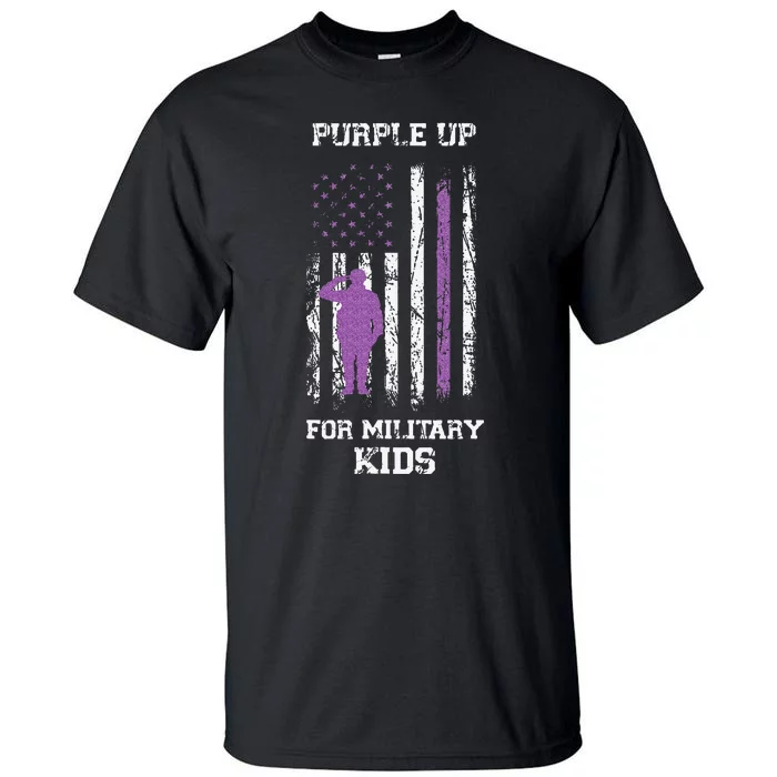 Military lovers Purple Up For Military Month Tall T-Shirt