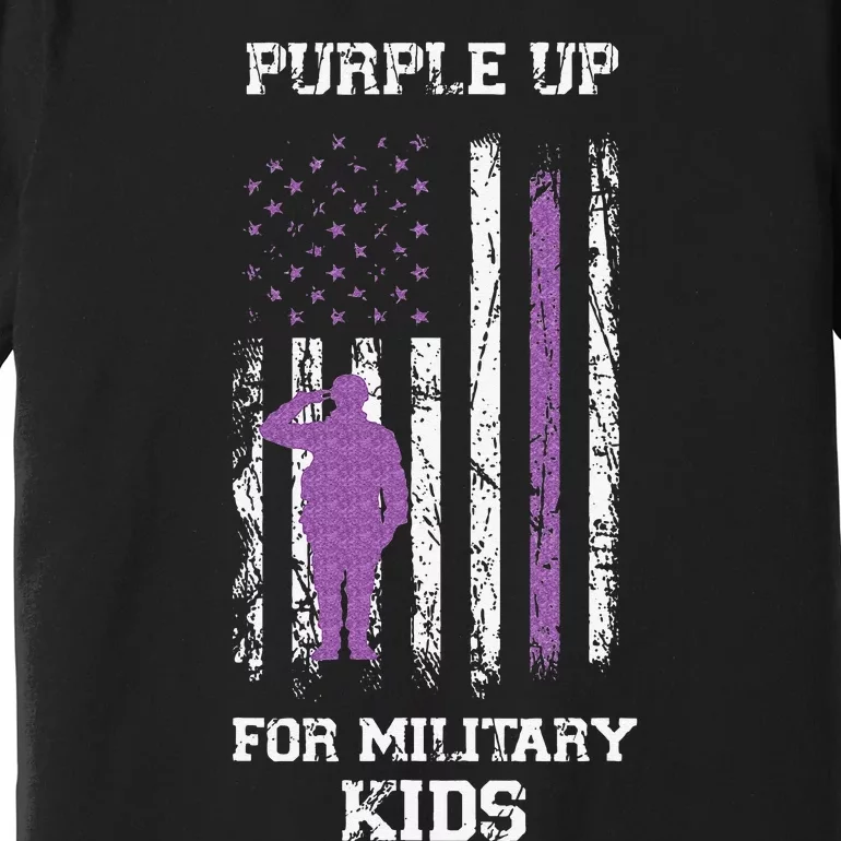 Military lovers Purple Up For Military Month Premium T-Shirt