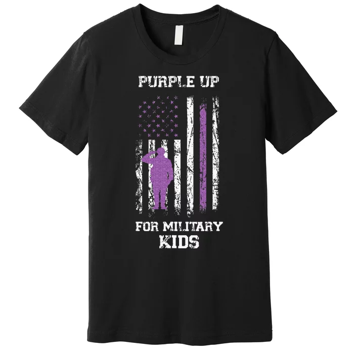 Military lovers Purple Up For Military Month Premium T-Shirt