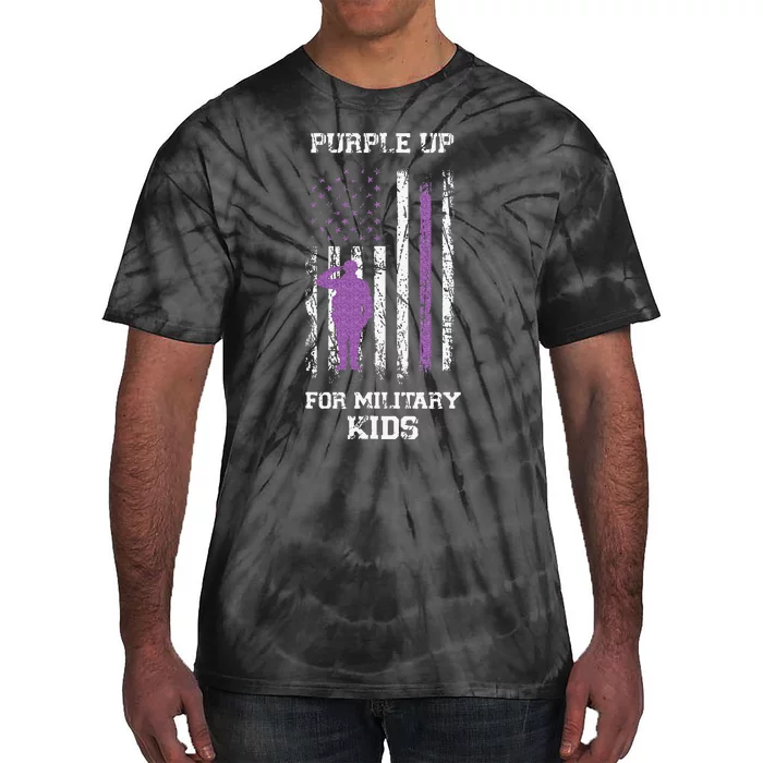 Military lovers Purple Up For Military Month Tie-Dye T-Shirt