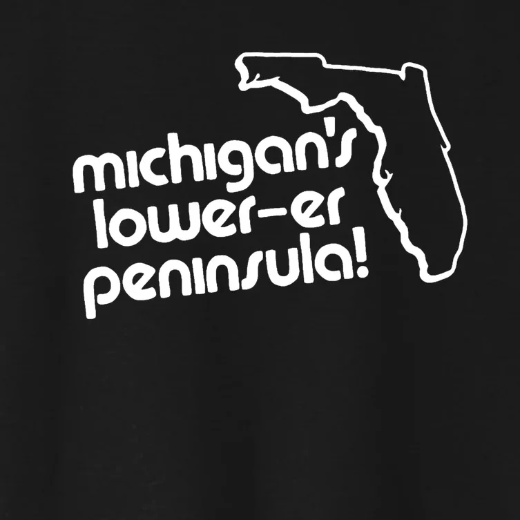 Michigans Lowerer Peninsula Apparel Women's Crop Top Tee