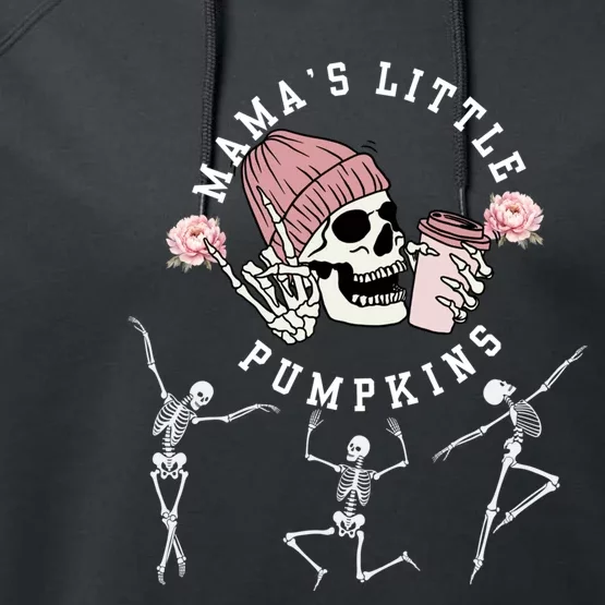 MamaS Little Pumpkins Skeleton Halloween Fall Thanksgiving Performance Fleece Hoodie