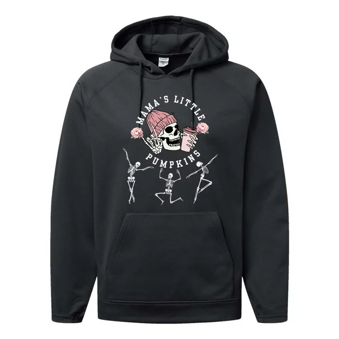 MamaS Little Pumpkins Skeleton Halloween Fall Thanksgiving Performance Fleece Hoodie