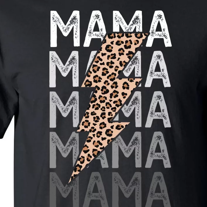 Mama Leopard Print New Mom Baby Shower Tall T-Shirt