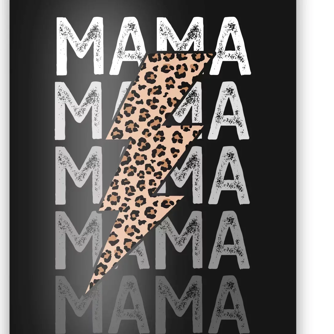 Mama Leopard Print New Mom Baby Shower Poster