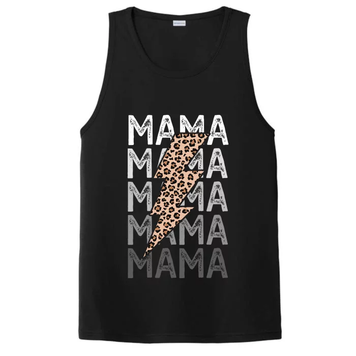 Mama Leopard Print New Mom Baby Shower Performance Tank