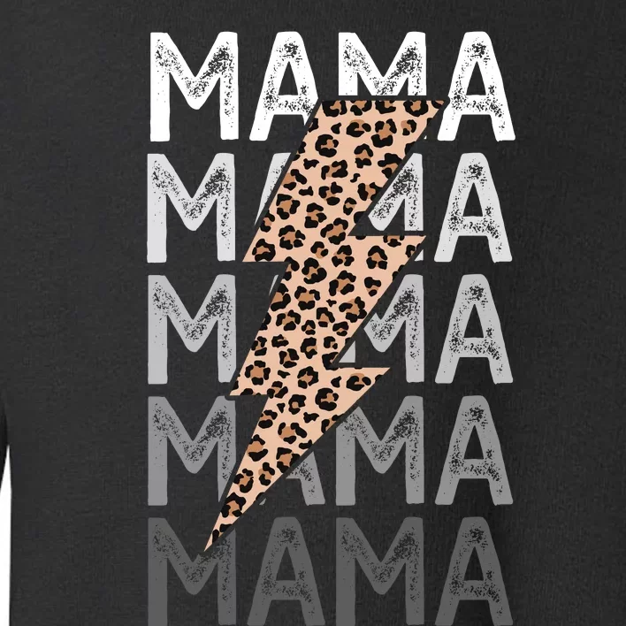 Mama Leopard Print New Mom Baby Shower Toddler Sweatshirt