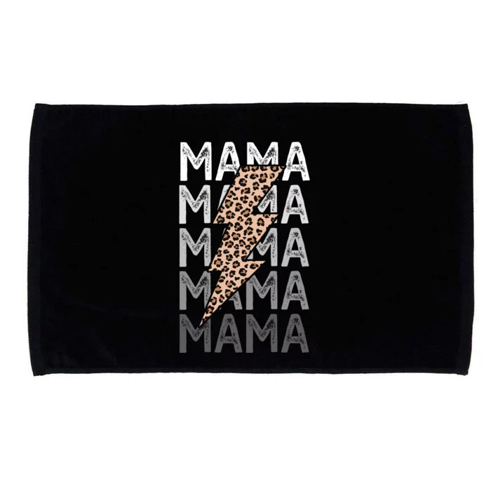 Mama Leopard Print New Mom Baby Shower Microfiber Hand Towel