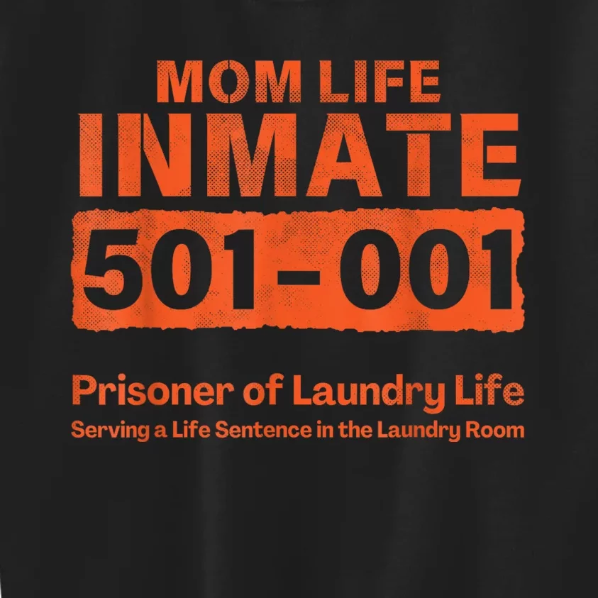 Mom Life Prisoner Inmate Funny Jail Halloween Costume Kids Sweatshirt