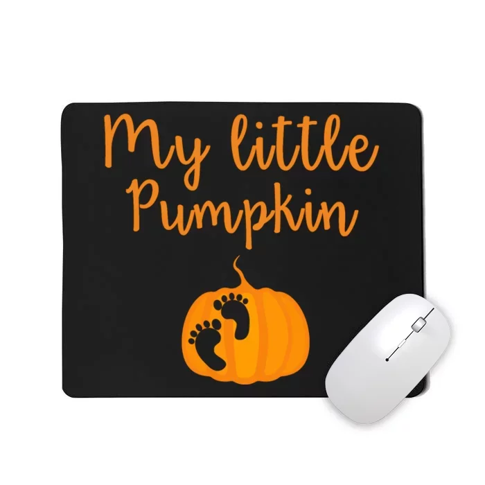 My Little Pumpkin Pregnancy Bump Baby Shower Halloween Tee Mousepad