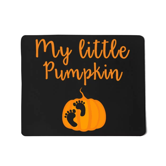 My Little Pumpkin Pregnancy Bump Baby Shower Halloween Tee Mousepad