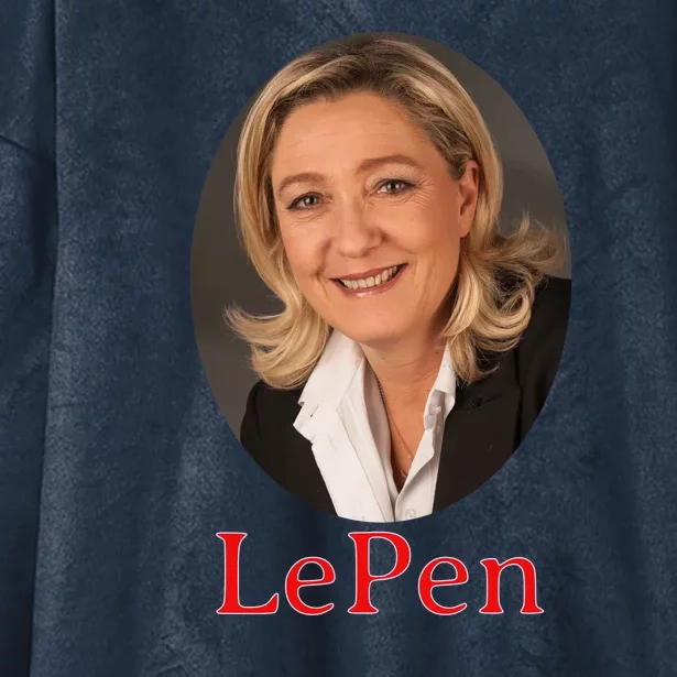 Marine Le Pen France Hooded Wearable Blanket