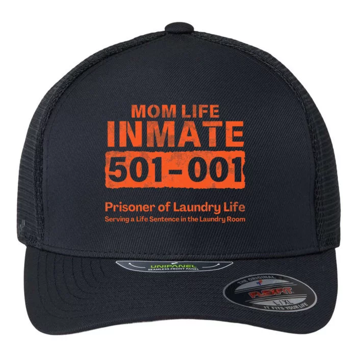 Mom Life Prisoner Inmate Jail Halloween Costume Flexfit Unipanel Trucker Cap