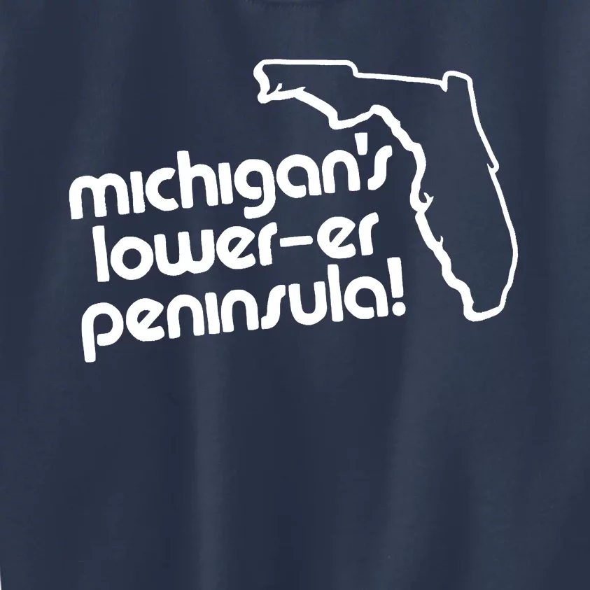 Michigans LowerEr Peninsula Apparel Kids Sweatshirt