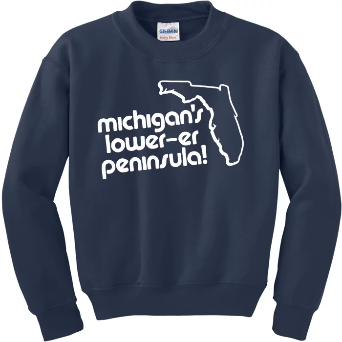 Michigans LowerEr Peninsula Apparel Kids Sweatshirt