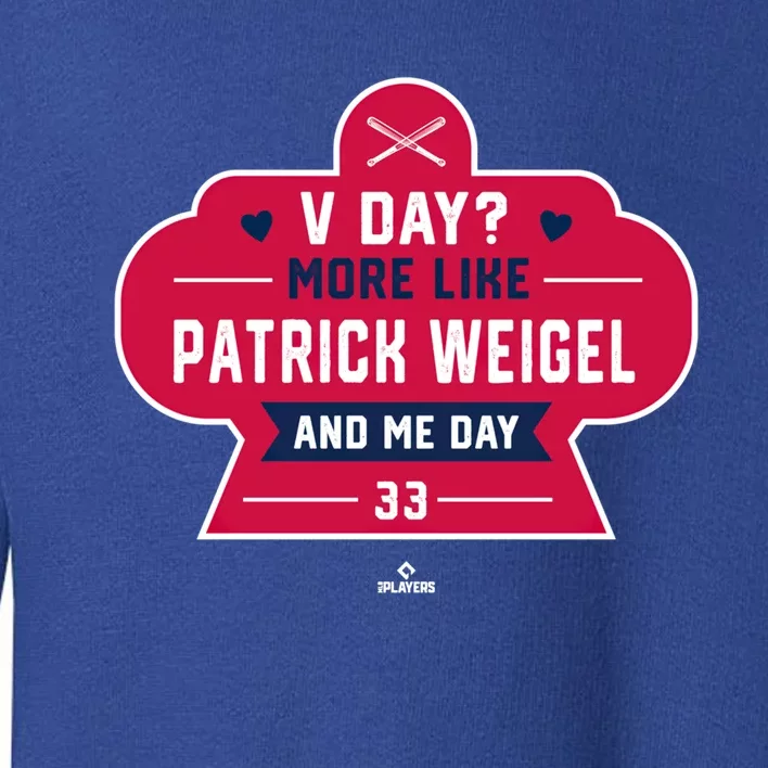 More Like Patrick Weigel And Me Valentines Day Baseball Great Gift Toddler Sweatshirt