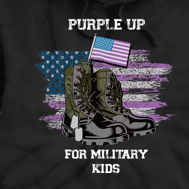 Military lovers Purple Up For Military Month Tie Dye Hoodie